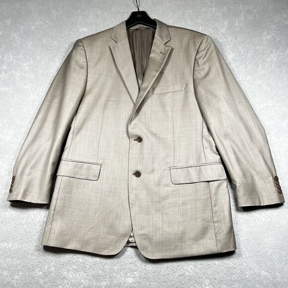 Ermenegildo Zegna Blazer Mens Size 42 Brown Jacket Two Buttons Made In Italy - Picture 1 of 16